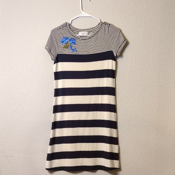 Calvin Klein Striped Dress Navy White Casual Style Size XS - Picture 1 of 5